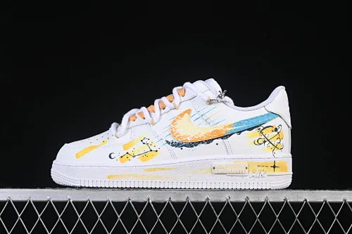 All categories Nk Air Force 1 Air Force series Nk Air Force 1 Low Air Force low-top Nike Air Force 1'07 Low "Leo" Hand-painted graffiti twelve constellations series Leo Air Force One low-top casual sneakers Constellation 723-822